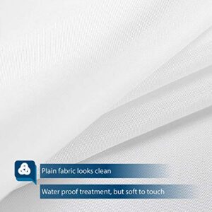 Barossa Design Waterproof Fabric Shower Curtain or Liner Microfiber - Soft Cloth & Hotel Quality, Machine Washable White Shower Curtain Liner for Bath Tub, 72x72 Inches