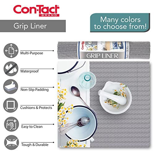 Con-Tact Brand Grip Adhesive Non-Slip Shelf Drawer Liner, 20" x 5', Almond