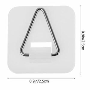 DOITOOL 50pcs Adhesive Plate Hanger, Self Adhesive Wall Plate Hanger, Sticky Wall Hooks, Plate Holders for Home Bathroom Kitchen Office (2.5X2.5CM)