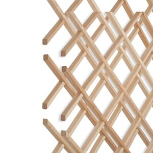 american pro décor 14-bottle trimmable wine rack lattice panel inserts in unfinished solid north american hard maple