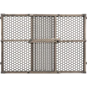 Safety 1st Vintage Wood Baby Gate with Pressure Mount Fastening (Gray)