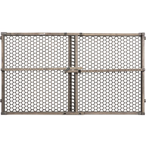 Safety 1st Vintage Wood Baby Gate with Pressure Mount Fastening (Gray)