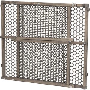 Safety 1st Vintage Wood Baby Gate with Pressure Mount Fastening (Gray)