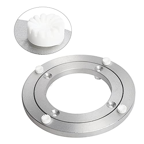 Buachois Aluminum LazySusan Heavy Duty Metal Rotating Bearing Turntable Ring SwivelPlate Hardware for Glass Top Wood Top (5.5inch)