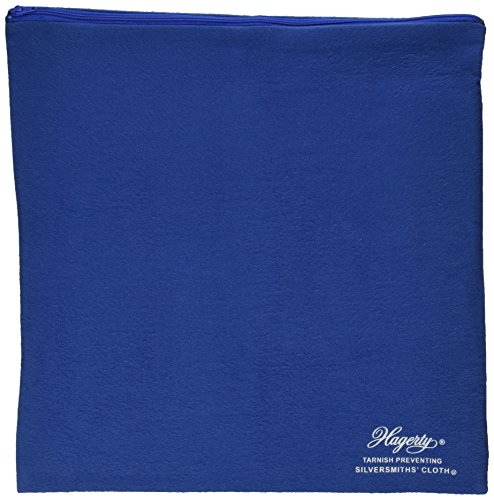 Hagerty 19111 12-by-19-inch Zippered Drawer Liner, Blue & Hagerty 19500 15-by-15-inch Zippered Holloware Bag, Blue