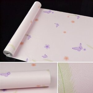 Yifely Purple Butterfly Peel & Stick Shelf Drawer Liner PVC Nightstands Study Desk Tabletop Protective Paper 17.8 Inch by 9.8 Feet