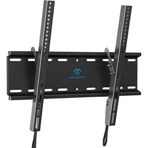 PERLESMITH Tilting TV Wall Mount Bracket Low Profile for Most 23-60 inch LED LCD OLED, Plasma Flat Screen TVs with VESA 400x400mm Weight up to 115lbs, Fits 16" Wood Stud