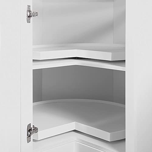 Design House Brookings 36-Inch Lazy Susan Cabinet, White Shaker