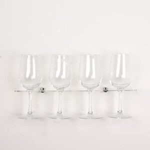 WANLIAN Wine Glass Holder Wall Mounted Wine Glass Holder Acrylic Wall Mounted Wine Glass Holder Cabinet Tableware Lower Wine Glass Holder and Wine Glass Storage Rack (Transparent 2 pieces)
