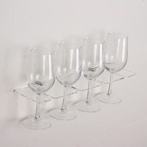 WANLIAN Wine Glass Holder Wall Mounted Wine Glass Holder Acrylic Wall Mounted Wine Glass Holder Cabinet Tableware Lower Wine Glass Holder and Wine Glass Storage Rack (Transparent 2 pieces)