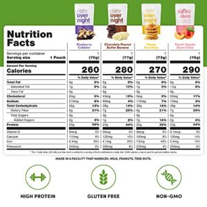 Oats Overnight - Party Variety Pack (8 Meals PLUS BlenderBottle ) High Protein, Low Sugar Breakfast Shake - Gluten Free, Non GMO Oatmeal (2.7oz per meal) Strawberries & Cream, Green Apple Cinnamon & More.