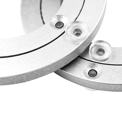 Aluminium Alloy Turntable Bearing, Heavy Duty Swivel Turntable Lazy Susan Rotating Bearing Turntable Round Dining Table Smooth Swivel Plate Hardware for Dining-Table, 8''