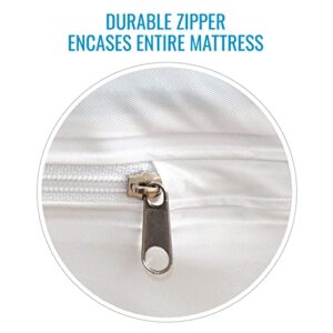 DMI Waterproof Mattress Protector and Mattress Cover, Encased Zippered Fit, Twin, Packaging may vary