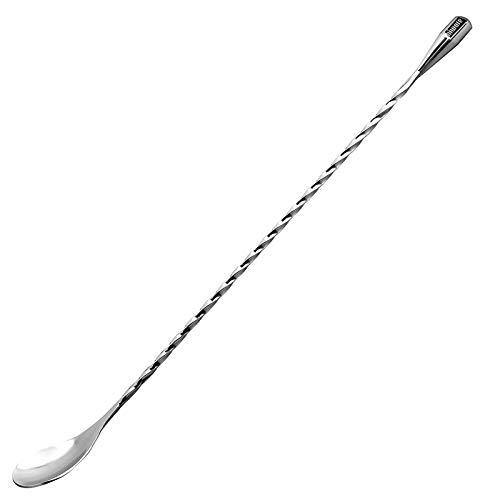 Hiware LZS13B 12 Inches Stainless Steel Mixing Spoon, Spiral Pattern Bar Cocktail Shaker Spoon