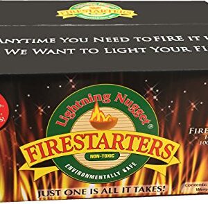 Lightning Nuggets N100SEB Super Economy Box Fire Starter , Tan Brown, 100 Count (Pack of 1)