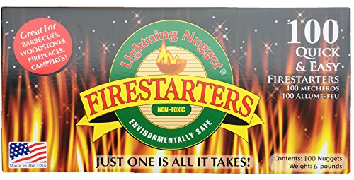 Lightning Nuggets N100SEB Super Economy Box Fire Starter , Tan Brown, 100 Count (Pack of 1)