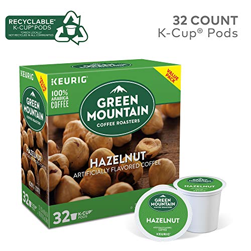 Green Mountain Coffee Hazelnut Keurig Single-Serve K-Cup Pods, Light Roast Coffee, 32 Count