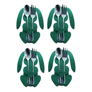 4Pcs Easter Cutlery Bag Set Festive Party Cutlery Decoration Bag Cutlery Decoration BS3