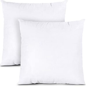 utopia bedding throw pillows insert (pack of 2, white), 18 x 18 inches couch sofa cushion, decorative pillow and sham stuffer for bed