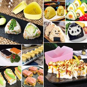 Onigiri Mold, 3 Pack Rice Mold Musubi Maker Kit, Non Stick Spam Musubi Maker Press, Classic Triangle Rice Ball Mold Maker Sushi Mold for Kids Lunch Bento and Home DIY