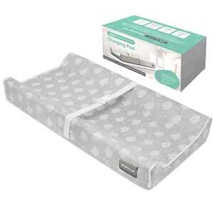 contoured changing pad – waterproof & non-slip, includes a cozy, breathable, & washable cover – jool baby
