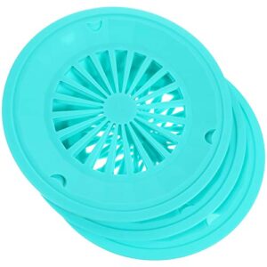 cabilock 10pcs reusable plastic paper plate holders round paper plate trays barbecue plate support dinnerware for outdoor picnic supplies (mixed color)