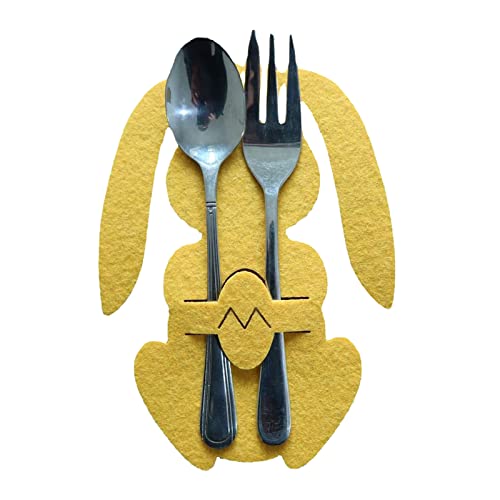 4Pcs Easter Cutlery Bag Set Festive Party Cutlery Decoration Bag Cutlery Decoration TF8