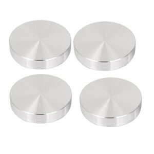 uxcell m10 thread 40mm dia aluminum disc hardware silver tone 4 pcs for glass table