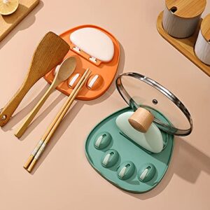 Kitchen Non-Perforated Pot Cover Rack Multifunctional Storage Rack Creative Holding Spoon and Chopsticks Integrated Storage R