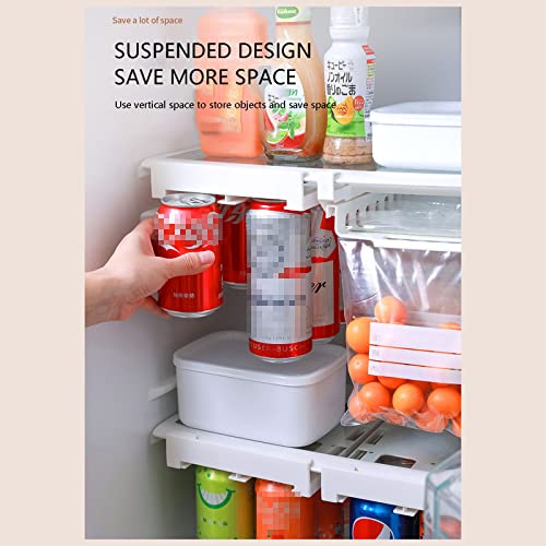 Refrigerator Hanging Type Beer and Beverage Storage Artifact Beer, Can Storage Rack Refrigerator Storage Box Double Pull Stor