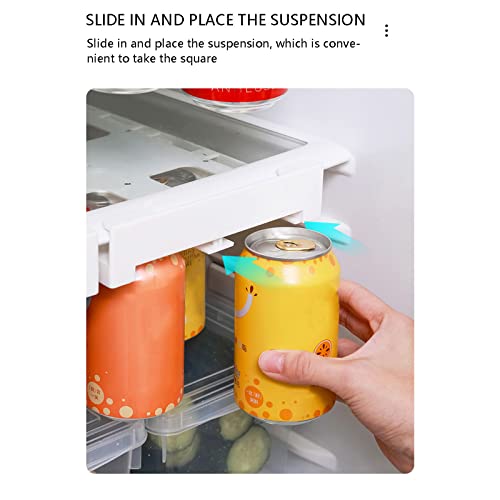 Refrigerator Hanging Type Beer and Beverage Storage Artifact Beer, Can Storage Rack Refrigerator Storage Box Double Pull Stor