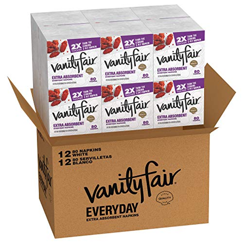 Vanity Fair Everyday Extra Absorbent Premium Paper Napkin, 960 Count, Dinner Napkin for Messy Meals