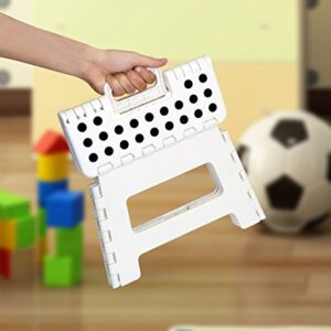 Utopia Home Folding Step Stool - (Pack of 1) Foot Stool with 9 Inch Height - Holds Up to 300 lbs - Lightweight Plastic Foldable Step Stool for Kids, Kitchen, Bathroom & Living Room (White)