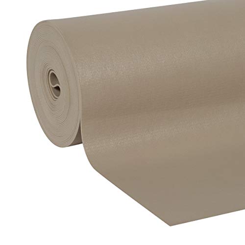 Duck Solid Grip EasyLiner Non-Adhesive Shelf Liner, 20 in x 22 ft Roll, White and Taupe