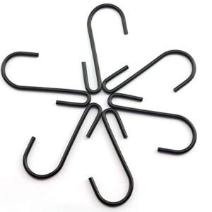 Ruiling 12-Pack Black Pot Rack S Shaped Hooks,3.5 Inch Universal S Hook Sturdy Hanging Hooks,for Kitchen Wares,Cookers,Pots,Pot Pad,Spoons Pans