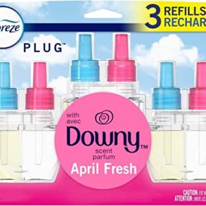 Febreze Odor-Fighting Fade Defy PLUG Air Freshener Refill, Downy April Fresh, (3) .87 fl. oz. Oil Refills