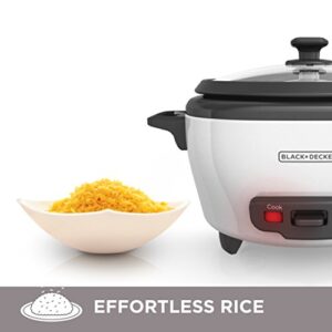 BLACK+DECKER Rice Cooker, 6-cup, White