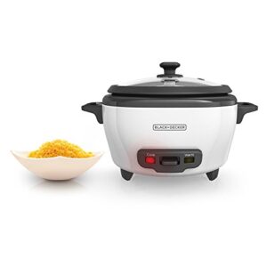 BLACK+DECKER Rice Cooker, 6-cup, White