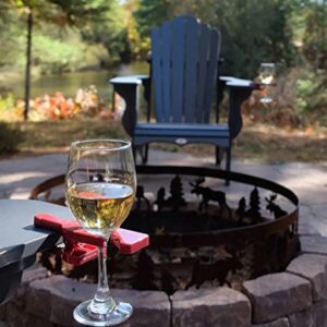 WINEGRASP Cheers! Stemmed Wine Glass Holder Adirondack & Camping Chairs, Picnic Tables, & Patio Railings… (Single)