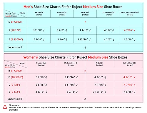 Kuject Shoe Organizer Storage Boxes for Closet 12 Packs Grey, Clear Plastic Stackable Shoe Storage Bins with Drawers & Lids, Under Bed Shoe Storage Containers For Entryway, Closet, Drop Front