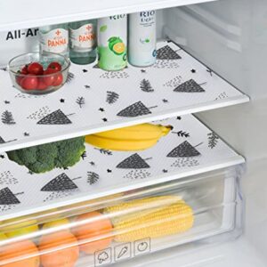 Refrigerator Liners 10 Pcs Washable Non-Slip EVA Fridge Mats for Drawer Placemat and Cupboard Kitchen Non-Adhesive Shelf Cabinets Liner Can Be Cut Refrigerator Pads 17.7"*11.8"