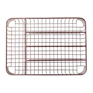 yuanyuan521 rose gold kitchen cutlery organizer 5-parts tableware drawer organizer basket utensil storage box kitchen accessories tray (color : rose gold)