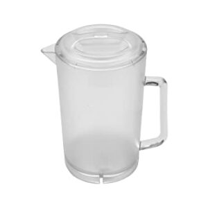 G.E.T. Heavy-Duty Shatterproof Plastic 2 Quart Pitcher with Lid, BPA Free (64 Ounce), Clear