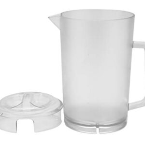 G.E.T. Heavy-Duty Shatterproof Plastic 2 Quart Pitcher with Lid, BPA Free (64 Ounce), Clear