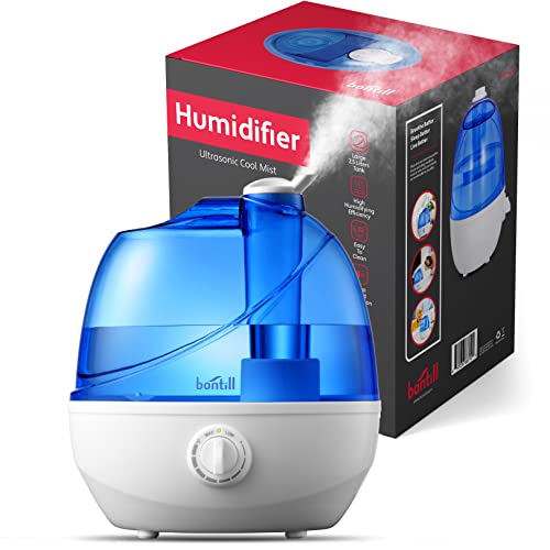 Cool Mist Humidifiers for Bedroom & Large Room {2.5l Water Tank} Quiet Ultrasonic Air Humidifier For Babies Nursery, Office, Indoor Plants & Whole House -Adjustable 360 Rotation Nozzle, Auto-Shut Off