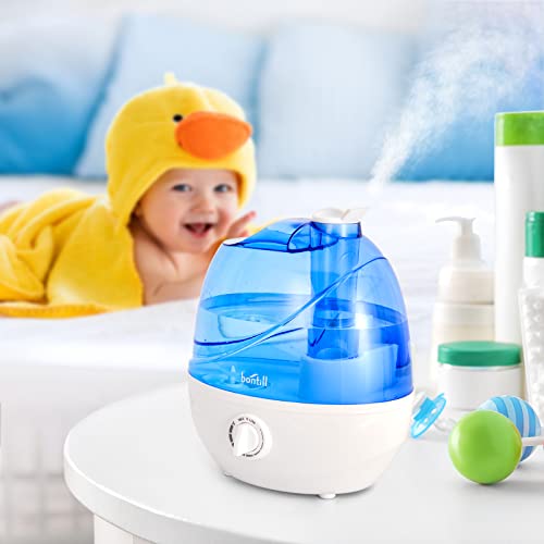 Cool Mist Humidifiers for Bedroom & Large Room {2.5l Water Tank} Quiet Ultrasonic Air Humidifier For Babies Nursery, Office, Indoor Plants & Whole House -Adjustable 360 Rotation Nozzle, Auto-Shut Off