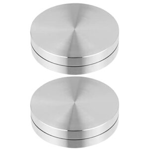 lazy susan table turntable bearing: 2pcs rotating swivel stand hardware cake stand bearing plate base rotating tray bearings parts