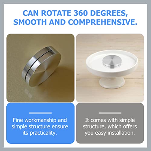 Lazy Susan Table Turntable Bearing: 2pcs Rotating Swivel Stand Hardware Cake Stand Bearing Plate Base Rotating Tray Bearings Parts