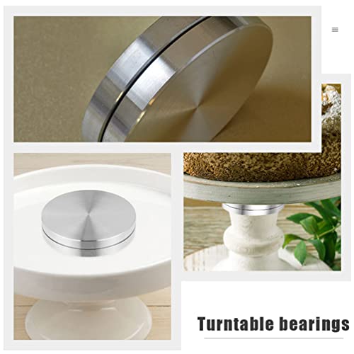 Lazy Susan Table Turntable Bearing: 2pcs Rotating Swivel Stand Hardware Cake Stand Bearing Plate Base Rotating Tray Bearings Parts