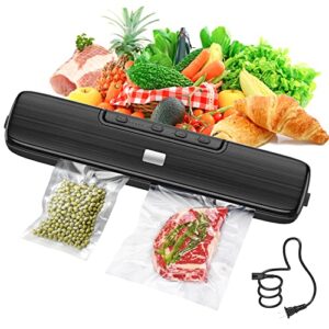 vacuum sealer machine – food vacuum sealer for food saver automatic air sealing system for food storage dry and moist food modes compact design 12.6 inch with 15pcs seal bags starter kit